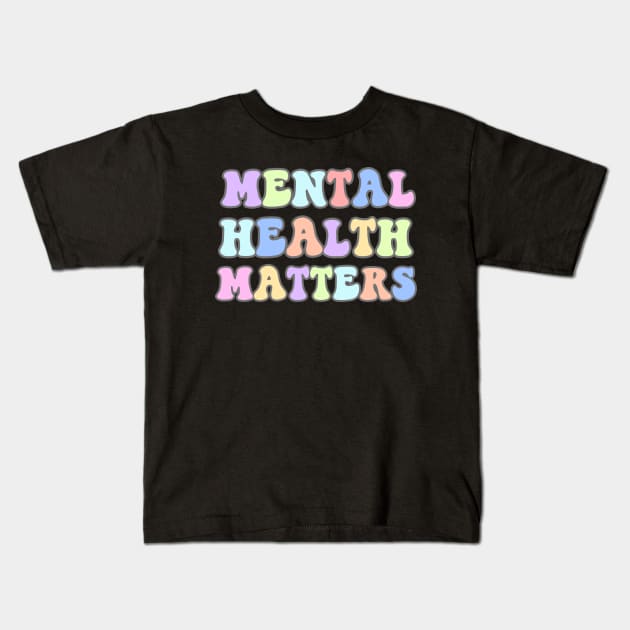 Mental Health Matters Mental Health Awareness Kids T-Shirt by TayaDesign